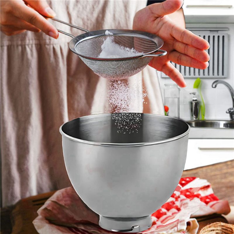 Kitchenaid Mixer Artisan 5Qt - A78E 3X ステンレス製ミキサーボウル（キッチンエイド クラシック アーティザン 4.5QT、5QT対応）。食器洗い機で洗える交換用ボウル、シルバー。
